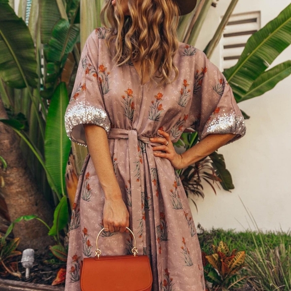 🍒NWT🍒 ANTHROPOLOGIE FLORAL MAXI DRESS - Picture 8 of 9